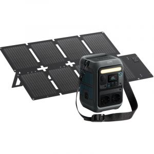 Anker Kit SOLIX C300X AC avec Panneau Solaire 60W - G&eacute;n&eacute;rateur solaire 2x300W