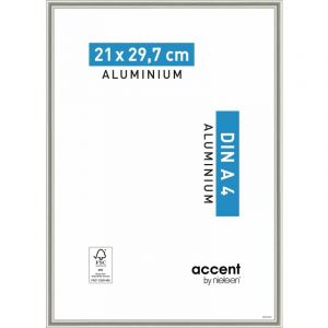 Nielsen design Cadre Nickel, l.21 x H.29.7 cm, aluminium gris