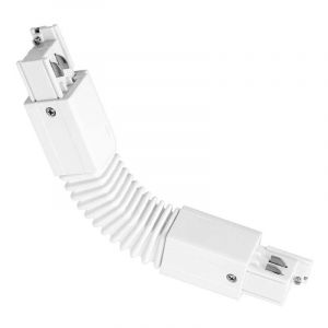 Optonica Connecteur Angle Flexible Rail Blanc - 4 Wires Triphas&eacute;