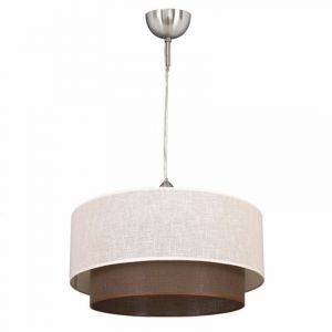 Fab 2.810 / 50-Beis / Marr | Pendentif Double 1l. Beige / Marron Cilind (50/40 / Reg)