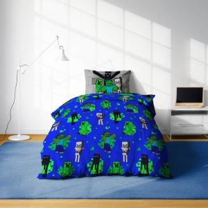 Parure de lit enfant Minecraft Riposte lit simple