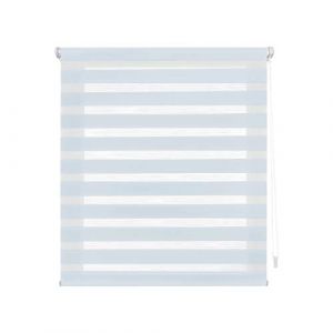 Blindecor Indus Store jour nuit sans percage | Couleur Celeste 67 x 180 cm (L x H) | Taille du tissu 64 x 175 cm | Store enroleur fixation avec ou sans perçage