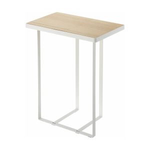 Image de Yamazaki Tower Table d'appoint, Bois, Blanc
