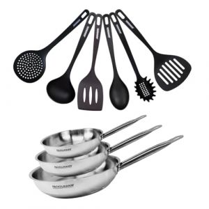 Fackelmann Set de 3 poêles et 6 ustensiles Eterna