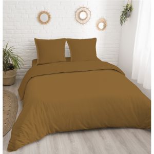 Housse de couette Taupe 200x200cm 57 fils