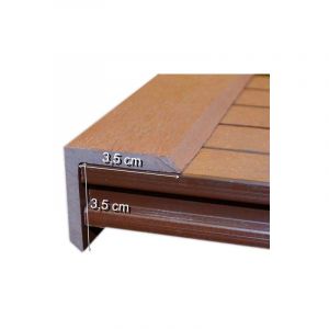 Décoweb Finition latérale lame terrasse bois composite - Brun Exotique - 220 cm