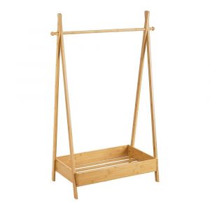 Portant à vêtements sola pour enfant avec surface de stockage bambou 03_0008143