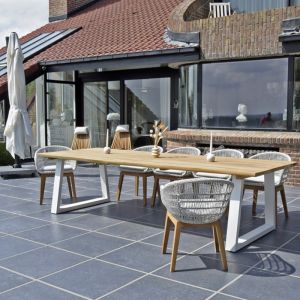 Gecko jardin Table de jardin teck massif 300 cm mucen