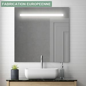 Miroir éclairage LED de salle de bain STAM avec interrupteur tactile - 70x80cm