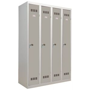 Vestiaire industrie propre 4 cases gris perle