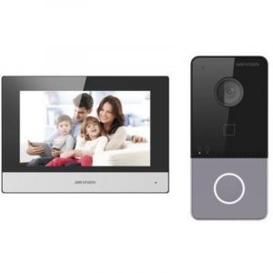 Hik vision DS-KIS603-P - Kit d'interphone villa - WiFi & Ethernet - Avec unit&eacute; int&eacute;rieure 7 pouces