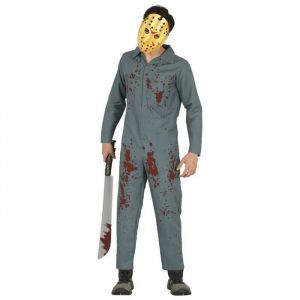 FIESTAS GUIRCA D&eacute;guisement Psycho Killer pour Homme - Costume d'Assassin comprenant une Combinaison de M&eacute;canique - Costumes d'Halloween pour Hommes Taille Adulte XL