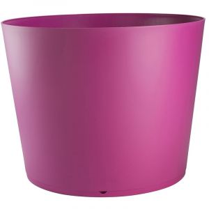 Image de Grosfillex Pot de fleur design Tokyo 50 Diam.48 H.33 - Rose Fuchsia - Extérieur - Résistant à la chaleur