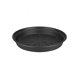 Elho Green Basics Soucoupe 45 - Living Noir - Int&eacute;rieur & Ext&eacute;rieur - &Oslash; 45.2 x H 5.6 cm