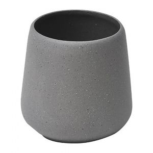 Image de Tendance Gobelet et Porte brosse à dents en céramique Gris mat - Gris anthracite