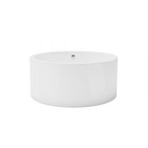 Baignoire îlot ronde 165 l 130 x 130 x 58 cm Blanc Acrylique laguno Blanc