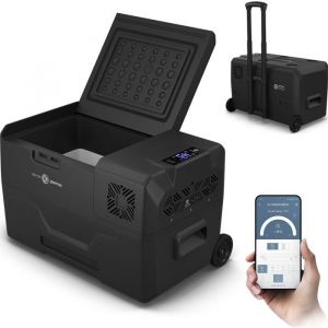 PEME Glaciere Auto - Glaciere Moto compresseur - 27 l - Expedition 30 - Glaciere Moto contrôle du smartphone - Noir