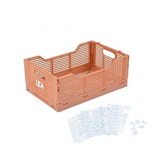 Homéa, Cagette Pliable Taille M 30X20Xh,11,5 cm Empilable Argile, Clay