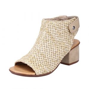 Rieker Femme 64670 Sandale, Beige, 41 EU