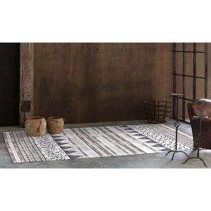 Vivabita Tapis plat ethnique gris en coton Everest 140x200 Gris