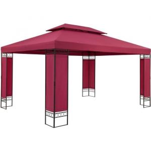 Tonnelle de jardin ELDA - 3 x 4 m - Pavillon - Rouge