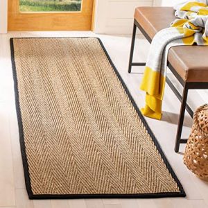 Tapis Herbe de mer Naturel/Noir 75 X 180