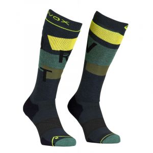Ortovox Freeride Long Socks Cozy - Chaussettes en laine mérinos homme Black Steel 45 - 47