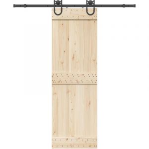 VidaXL Kit de quincaillerie de porte coulissante 183 cm Acier Noir, quincaillerie de porte coulissante, galet de porte 4009732