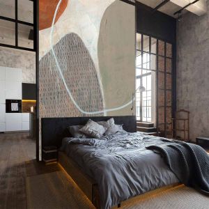 Hexoa Papier peint graphique multicolore 208x270cm