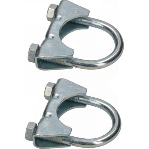 KOTARBAU - Lot de 2 colliers de serrage pour tuyau d'échappement - 38 mm - Pour montage d'antennes, de tuyaux, de mâts - Collier de serrage