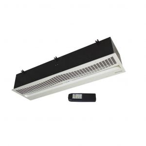Rideau d'air encastré 100 cm 5700 W débit 1440 m3/h motoventilateur centrifuge Aria 2 Elégance Axelair