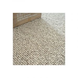 D&eacute;coweb Moquette pure laine vierge boucl&eacute;e - Latoon - Gris - Rouleau de 4m x 2m