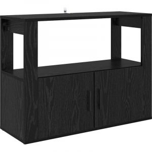 VidaXL Buffet Ch&ecirc;ne Noir 80 X 30 X 60 Cm Bois D'ing&eacute;nierie