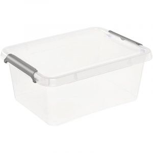 Keeeper Boîte de rangement / Clipbox Lara, 1,6 l, modulaire empilable, couvercle de clip à fermer, transparent