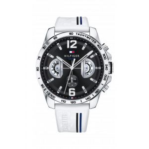 Tommy Hilfiger Montre Homme Decker 1791475 bracelet silicone blanc