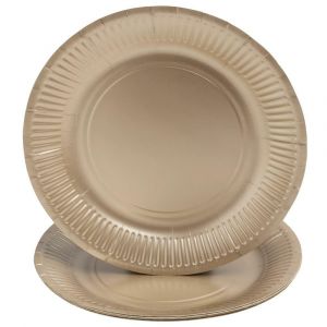 Pro Nappe - Réf. 79310i - 10 Assiettes - diamètre 23 cm - carton - or