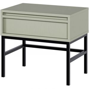 Selsey EVO - Table de chevet - 50 cm - avec tiroir et cadre - vert sauge