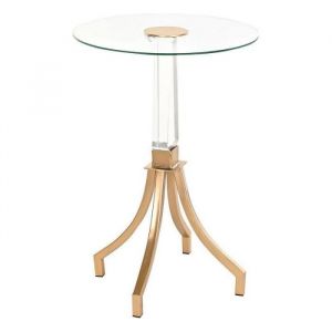 Table d'appoint en métal acrylique DKD Home Decor
