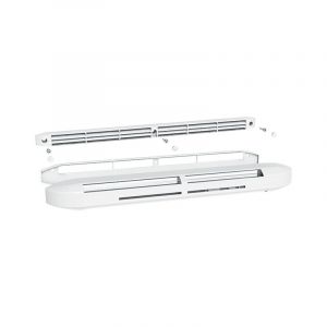 Anjos ventilation Entrée d'air hygroréglable acoustique ISOLA HY 5 à 45 m3/h + capuchon de façade CE2A