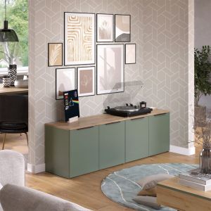 Meuble-paroi Wido, Vert, 2 parties, Vicco