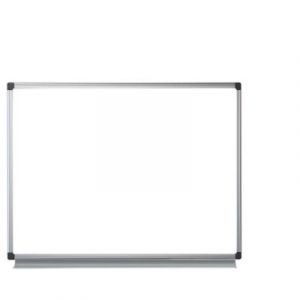 Bi-office Tableau blanc émaillé NF - magnétique - cadre aluminium anodisé - 150 cm x 100 cm