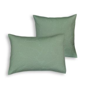 Housse d'oreiller percale coton, Tropical Vert Taille 50X70 cm;65X65 cm