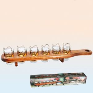 6 verres shooter avec plateau