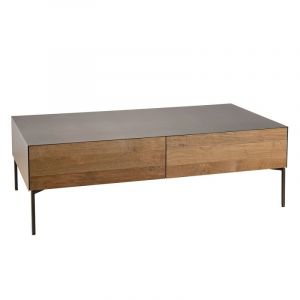 House and Garden Table Basse 2 Tiroirs Teck "Sienna" 111cm Naturel