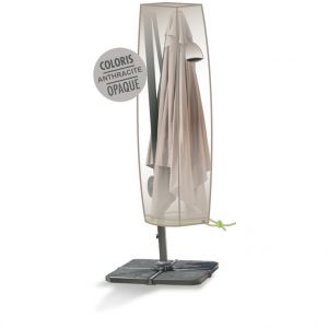 Jardiline Housse parasol déporté jusqu'à Ø 5 m de coloris anthracite en polyester