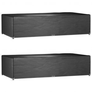 VidaXL Housses de salon de jardin 2 pcs 12 œillets rectangulaire