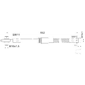 ATE Flexible de frein VOLKSWAGEN TOURAN, SEAT ALTEA, SKODA OCTAVIA, VOLKSWAGEN JETTA (83.7847-0563.3)