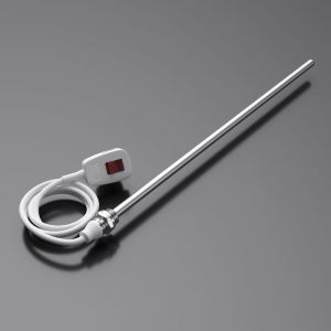 Résistance pour Radiateur Blanc Élément Chauffant pour Sèche-Serviette de Salle de Bain 600W avec Interrupteur - Blanc - Sogood