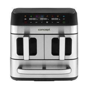 Concept Friteuse sans graisse, 3 tiroirs séparés, cuisson synchronisée, 8 programmes préréglés, FR9000