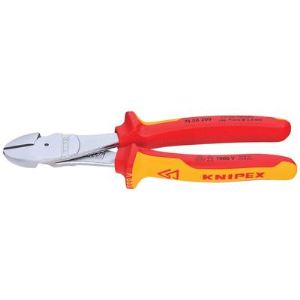 Knipex 74 06 160 - Pince coupante de côté VDE à forte démultiplication 160 mm